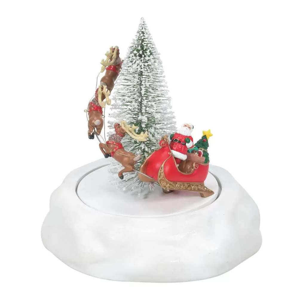 Department 56 Village Accessories-Animated Christmas Eve Sleigh