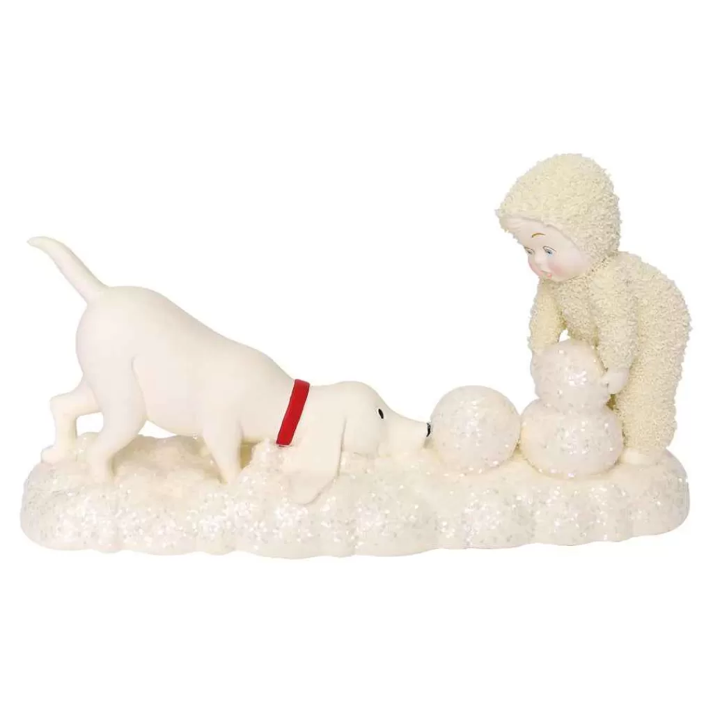 Department 56 Snowbabies Classic Collection-Best Friend Making A Snowman