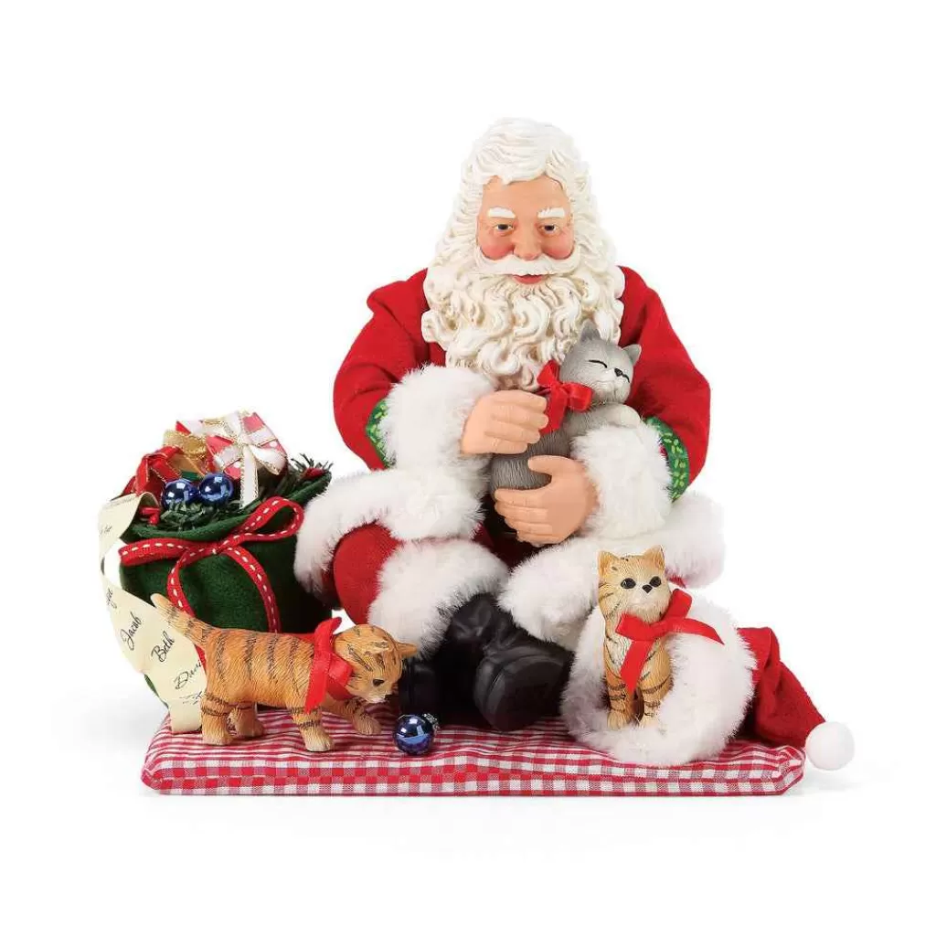 Department 56 Santa And His Pets-Christmas Kitties