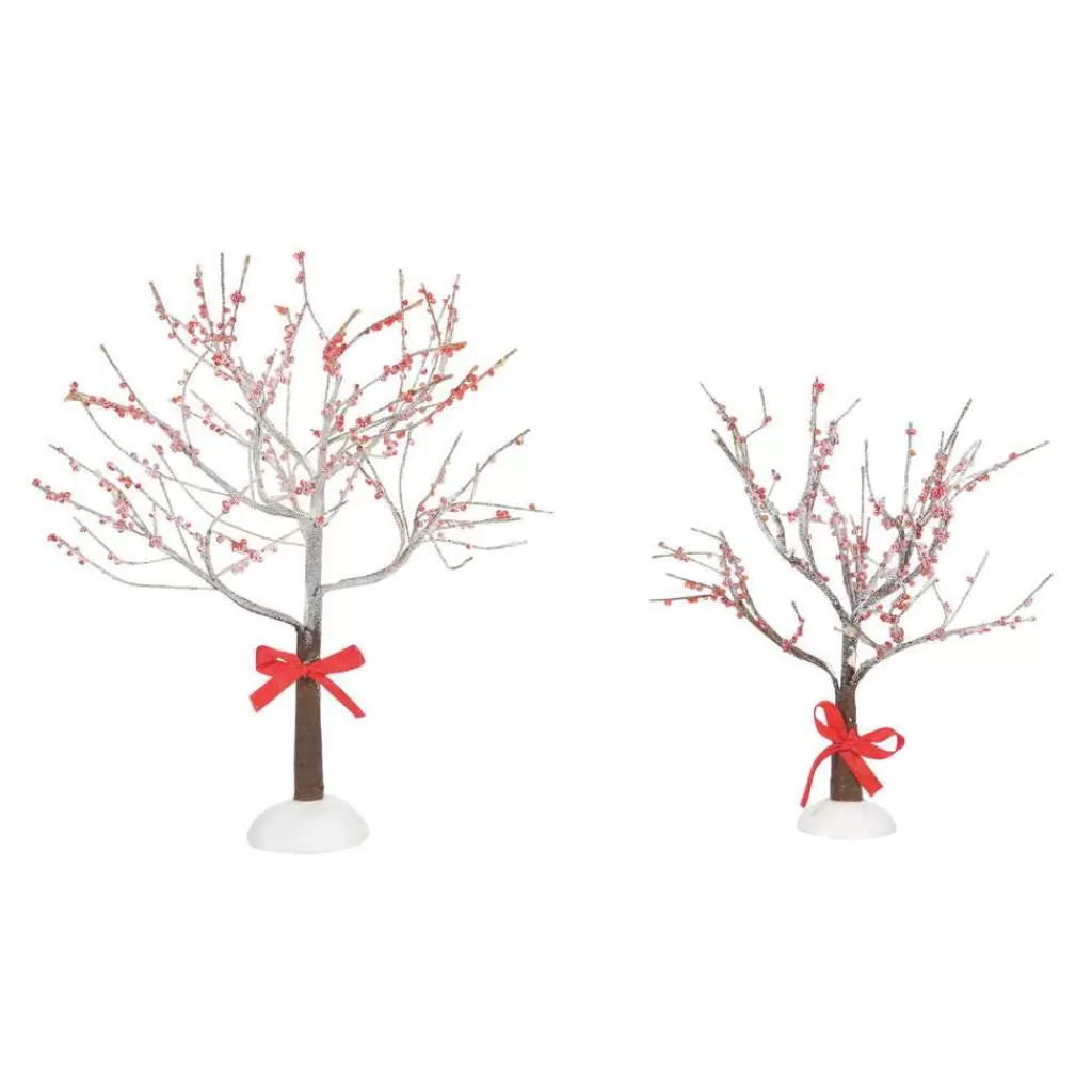 Department 56 Village Accessories-Crabapple Tree With Ribbon