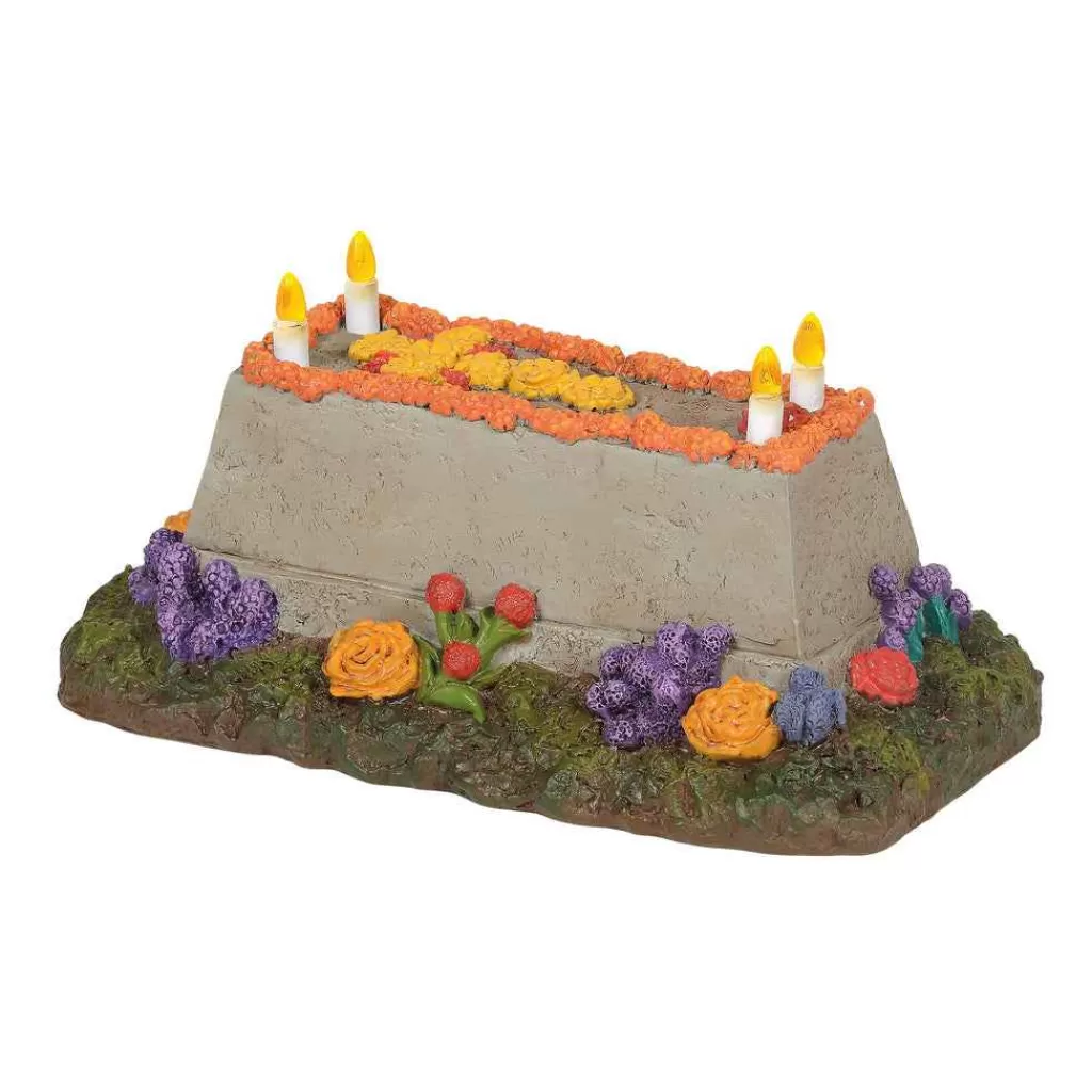 Department 56 Village Halloween Accessories-Day Of The Dead Lit Memorial