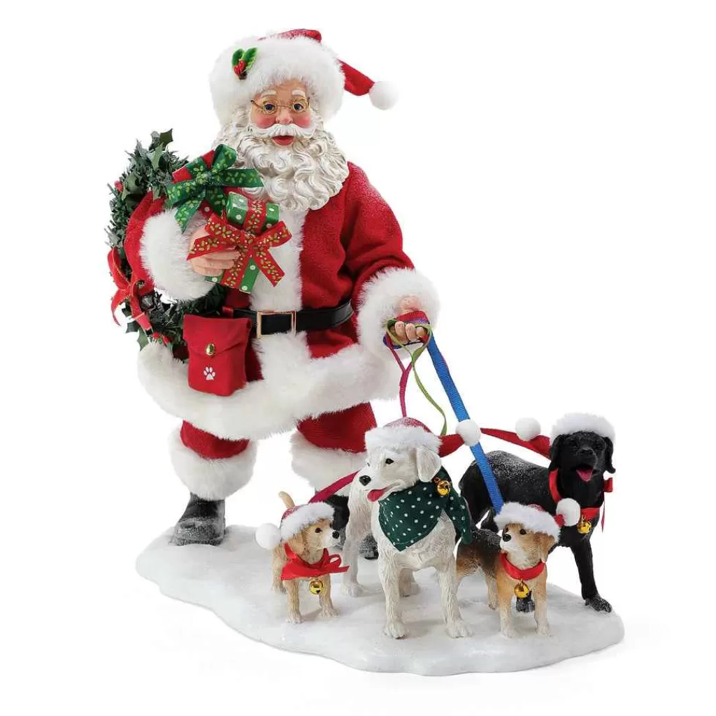 Department 56 Santa And His Pets-Dog Gone Good Time