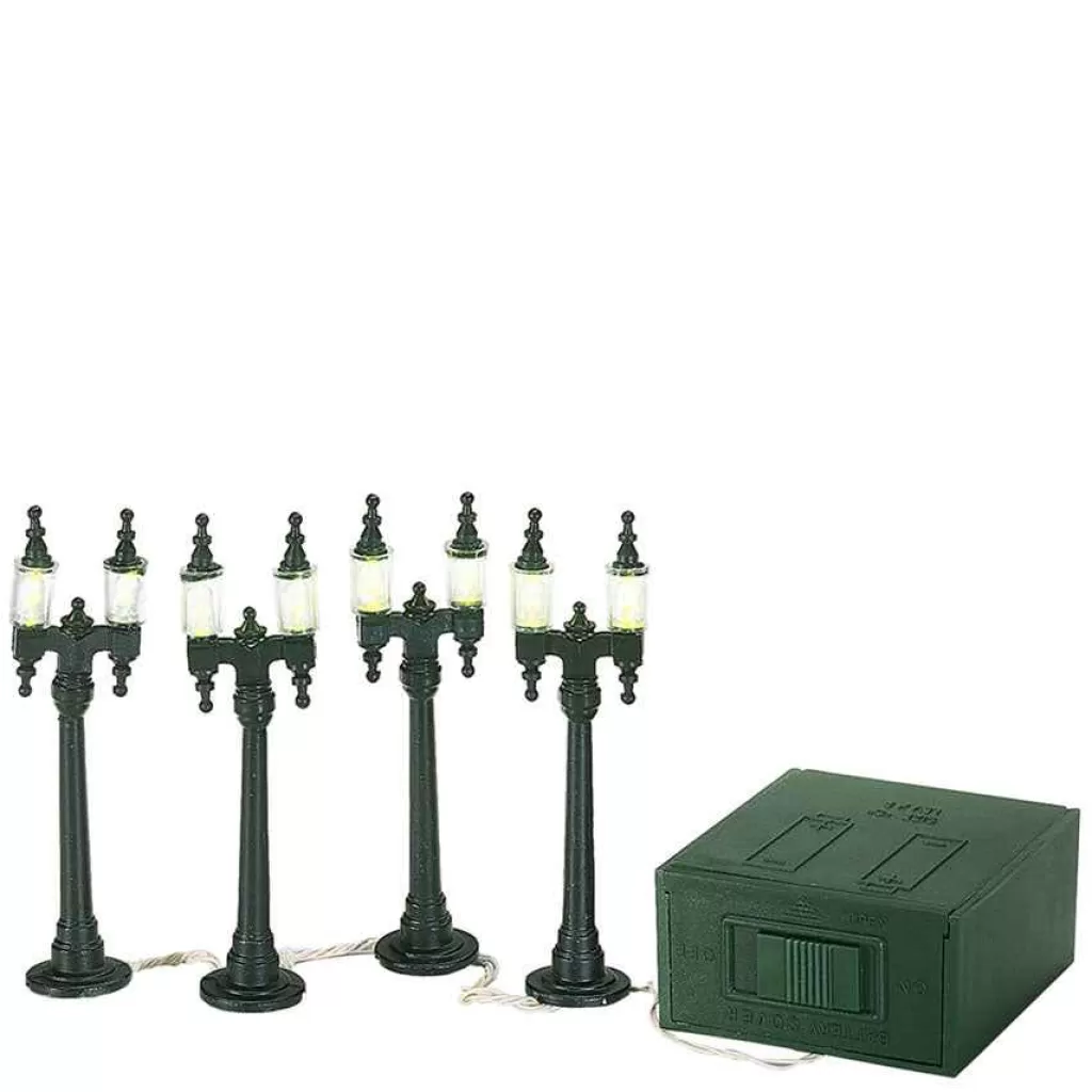 Department 56 Village Accessories-Double Street Lamps