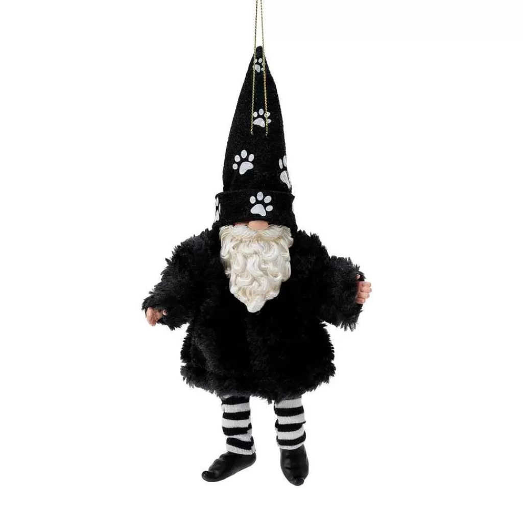 Department 56 Possible Dream Ornaments-Gnome Furry Pet Orn Blk