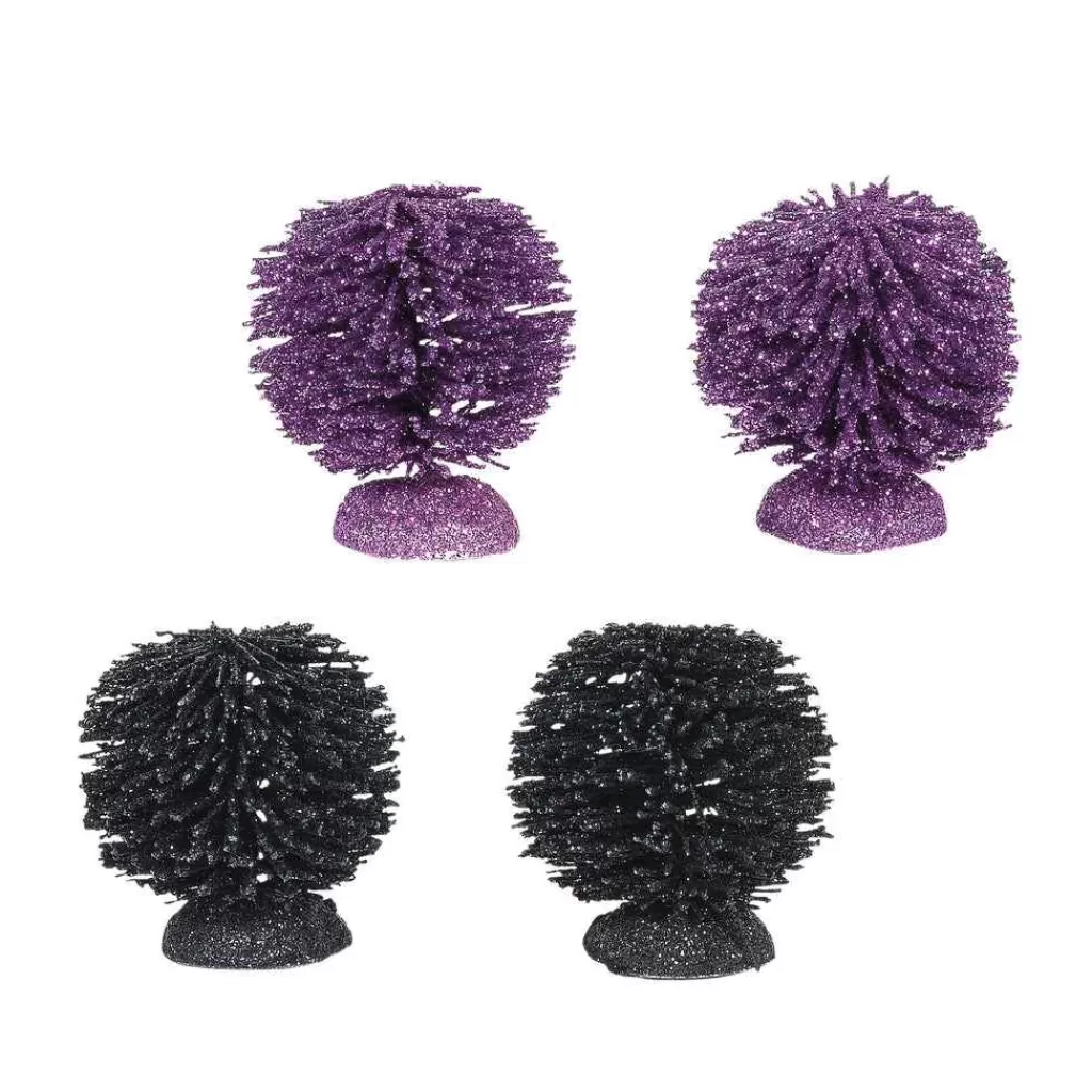 Department 56 Village Halloween Accessories-Halloween Glittered Shrubs