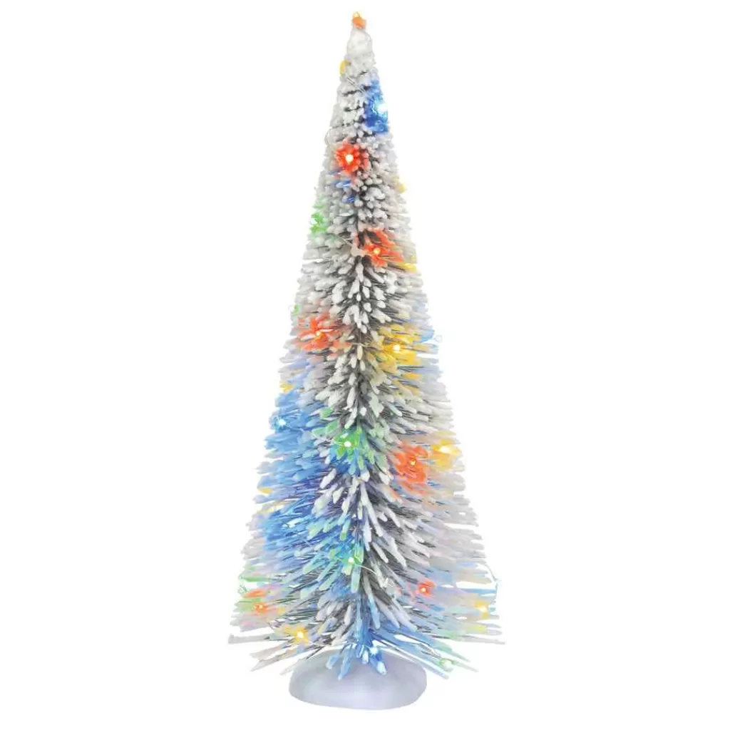 Department 56 Village Accessories-Lit Frosted White Sisal Tree