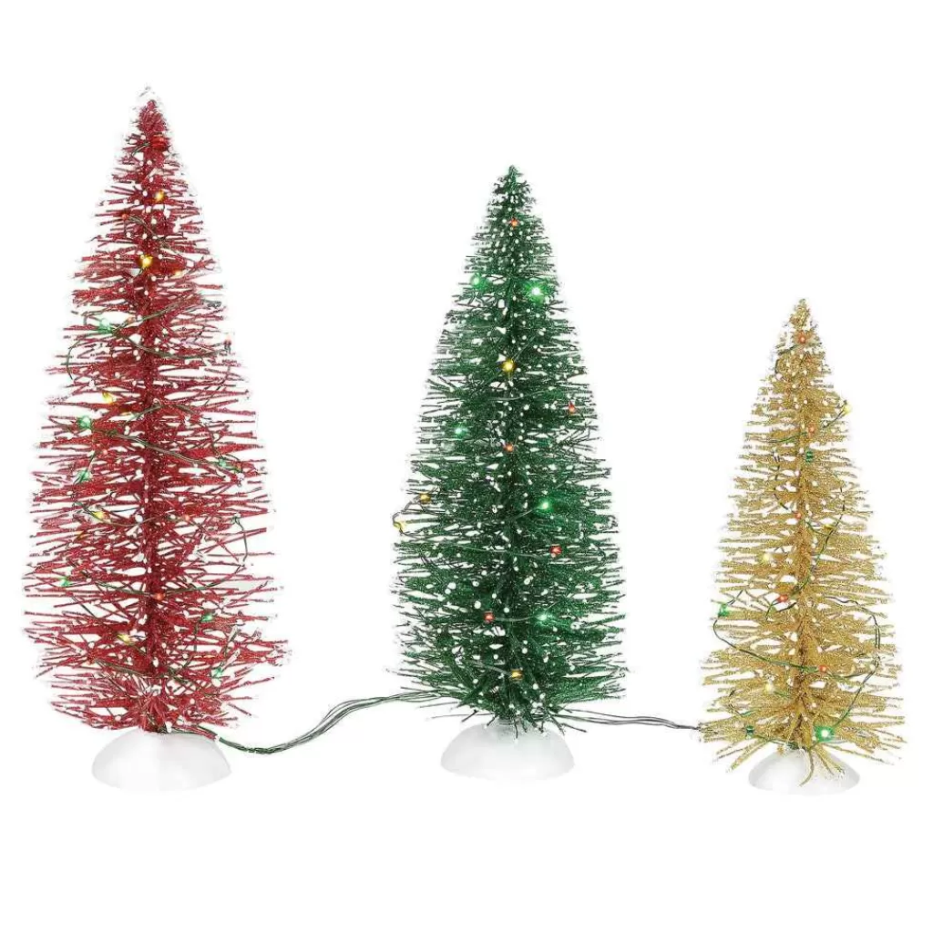 Department 56 Village Accessories-Lit Holiday Pines