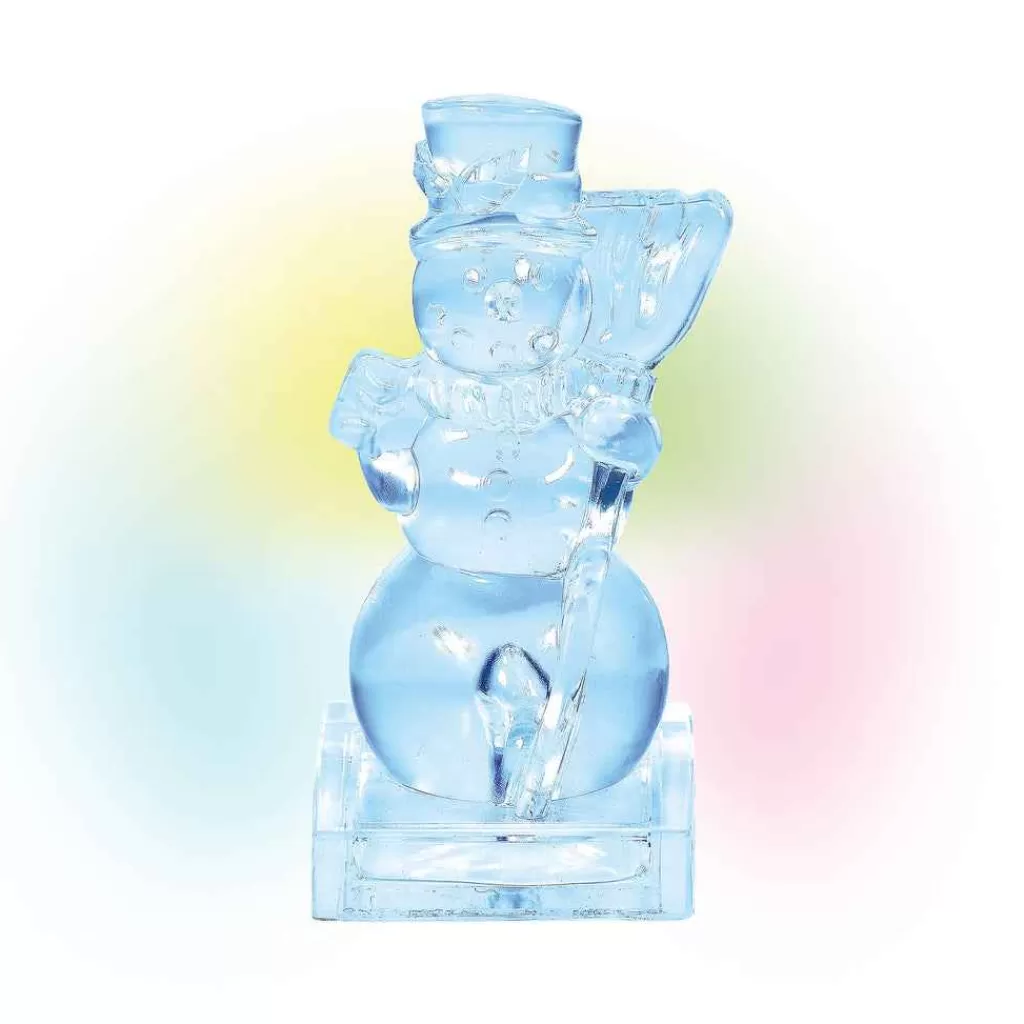 Department 56 Village Accessories-Lit Ice Castle Snowman