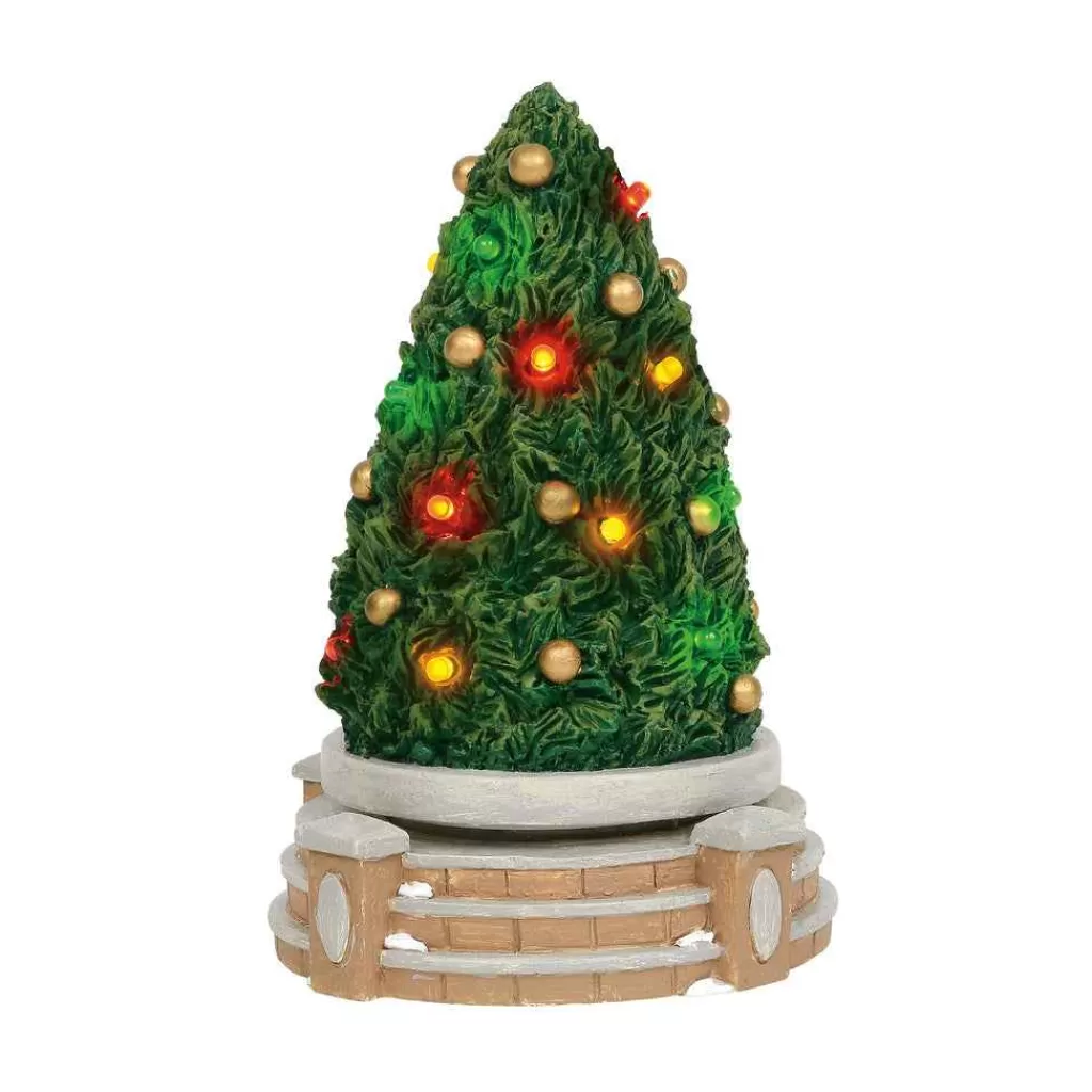 Department 56 Village Accessories-Lit Rotating Festive Tree