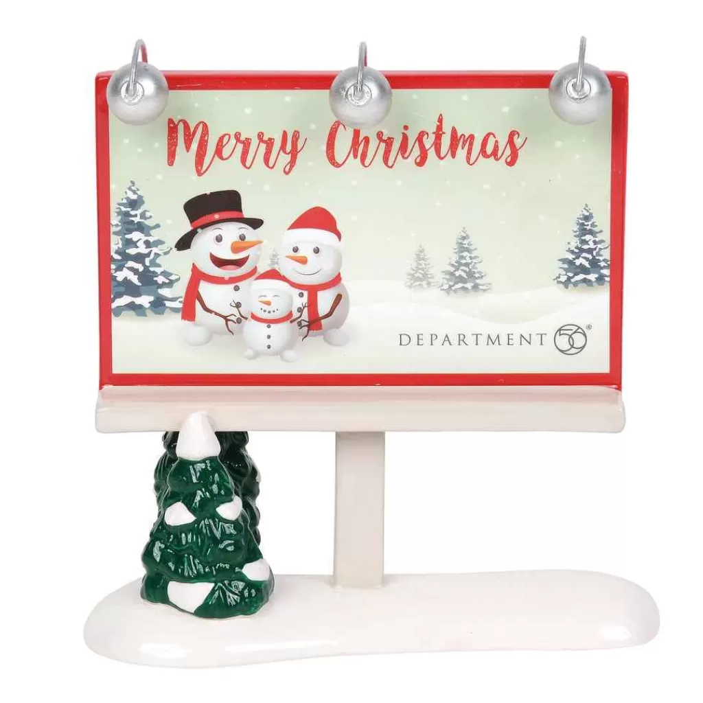 Department 56 Village Accessories-Merry Christmas Billboard