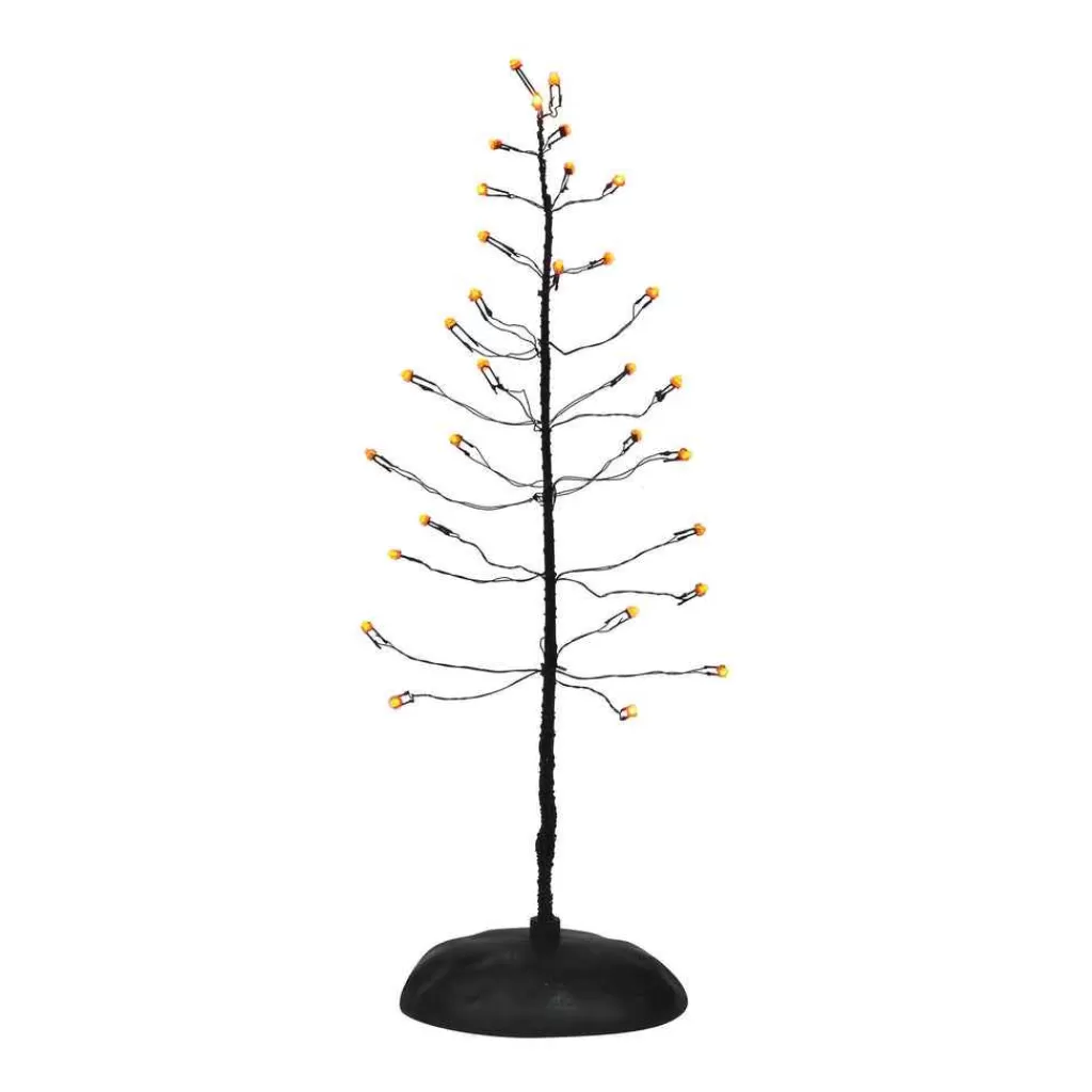 Department 56 Village Halloween Accessories-Orange Twinkle Bright Tree