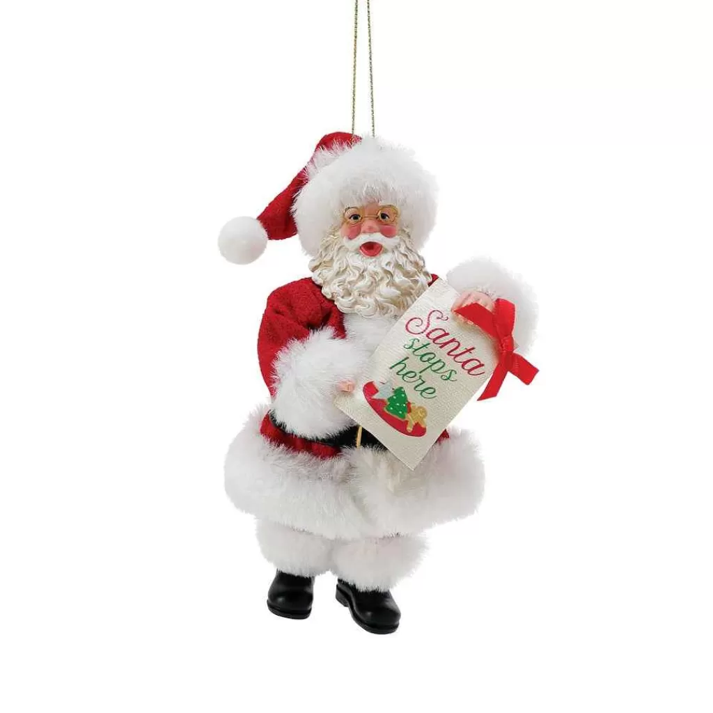 Department 56 Possible Dream Ornaments-Santa Stops Here Orn