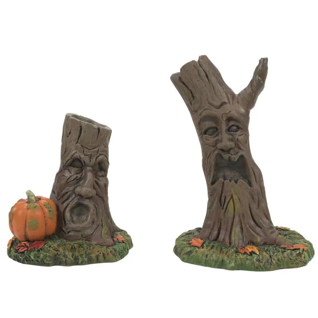 Department 56 Village Halloween Accessories-Scary Stumps St/2