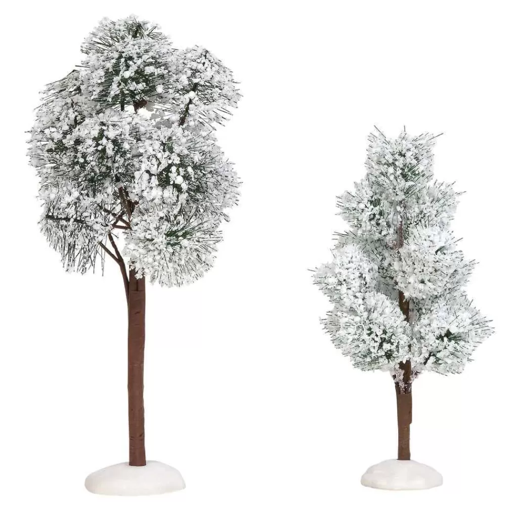 Department 56 Village Accessories-Snowy Jack Pine Trees