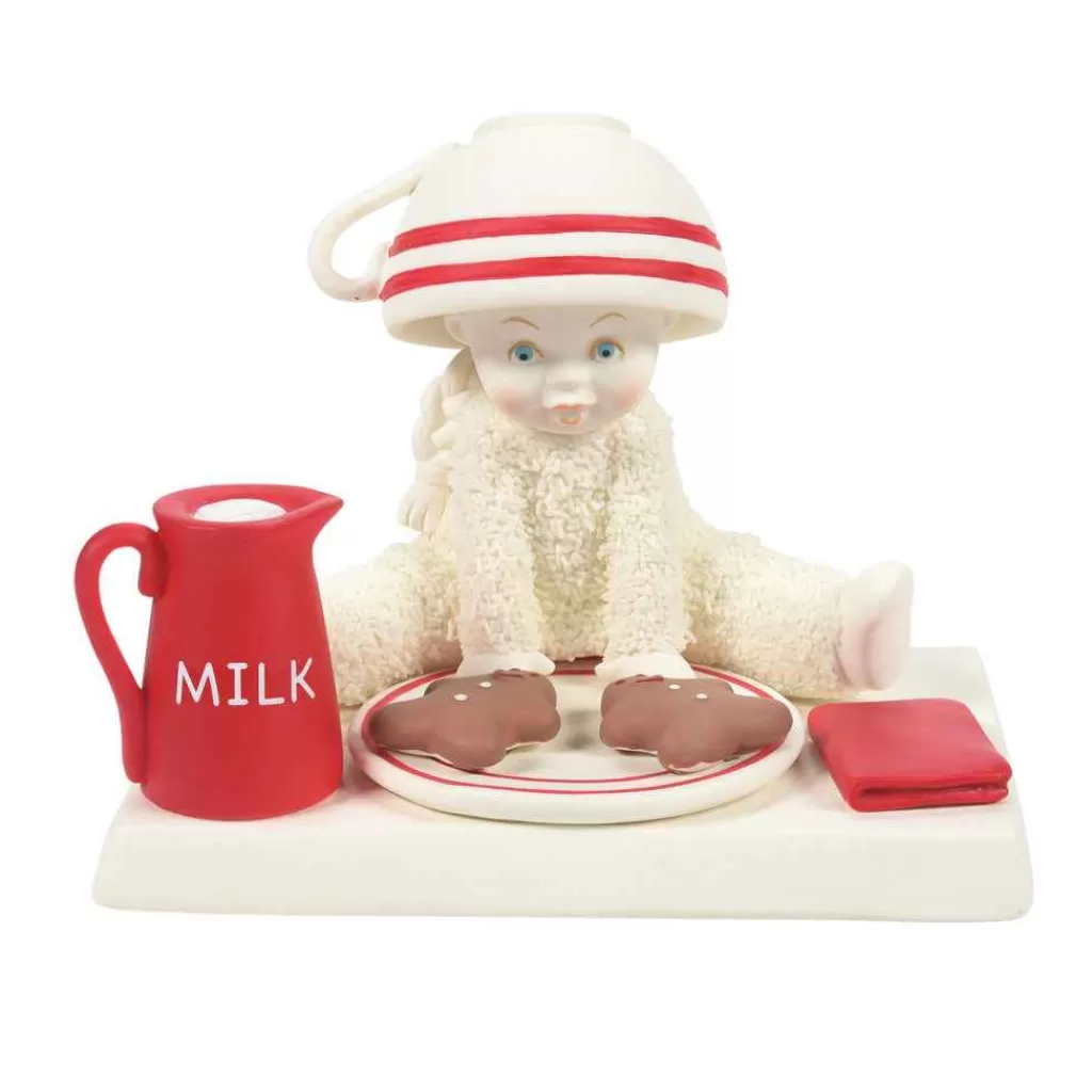 Department 56 Snowbabies Christmas Memories-Stealing Santa Milk & Cookies