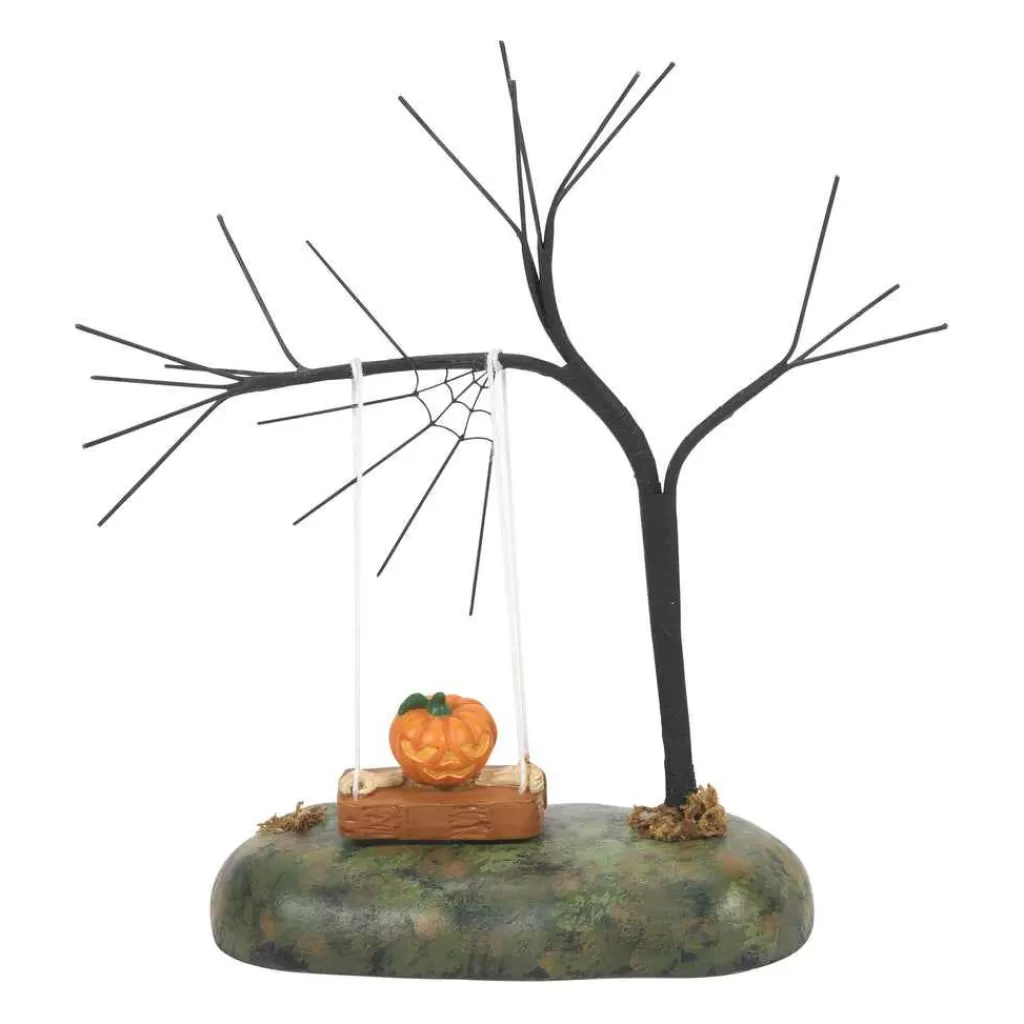 Department 56 Village Halloween Accessories-Swinging Scary Gourd