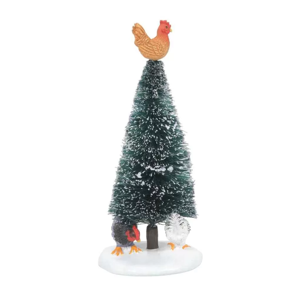 Department 56 Village Accessories-Three French Hens Tree