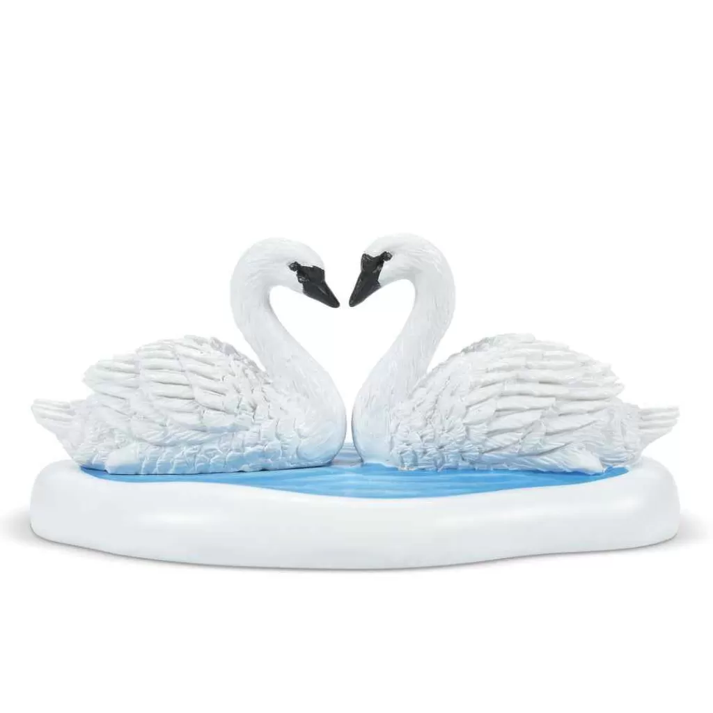 Department 56 Village Accessories-White Christmas Swans