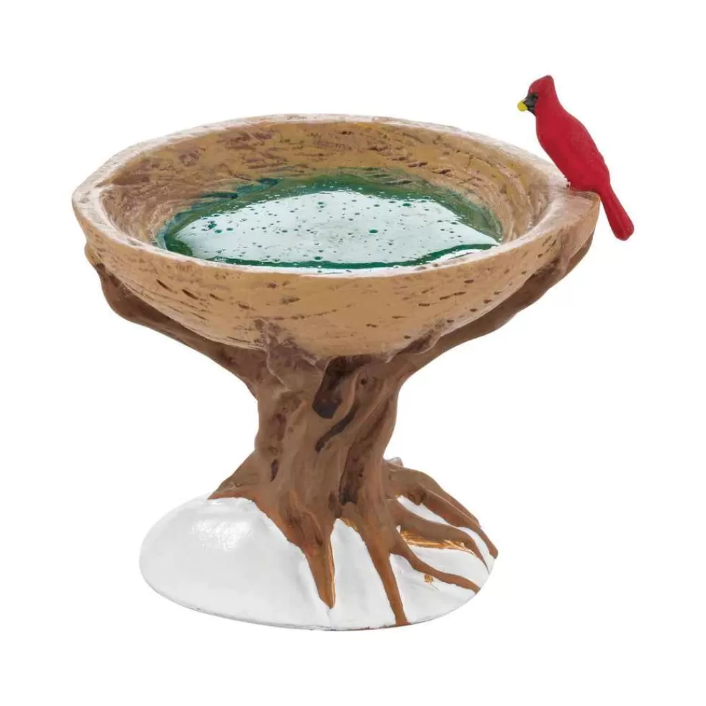 Department 56 Village Accessories-Woodland Bird Bath