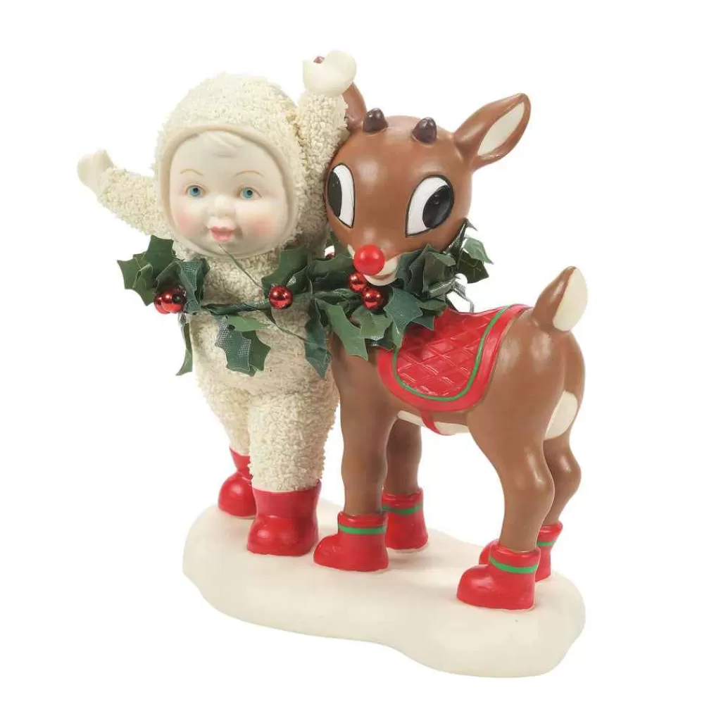 Department 56 Snowbabies Guest-Wrapped Up With Rudolph