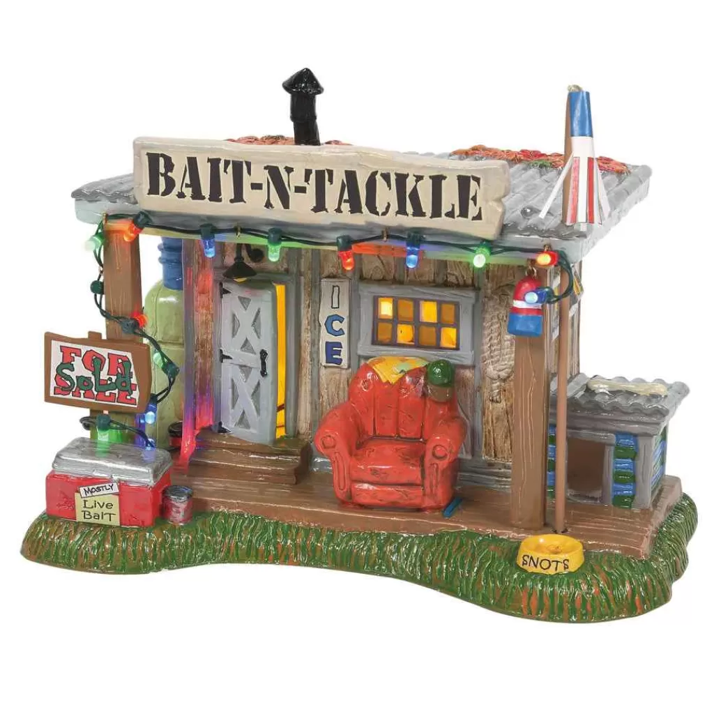 Department 56 Original Snow Village-Xmas Vac Selling The Bait Shop